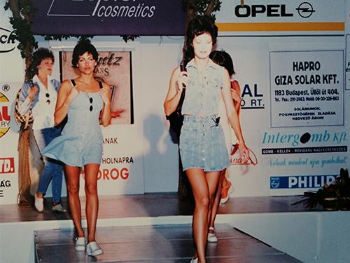 női farmerruházat a 90-es évekből