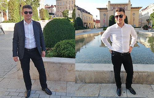 elegáns fekete nadrág férfiaknak